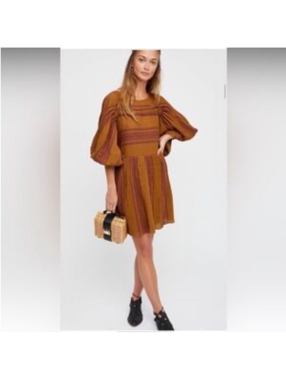 Free people striped lightweight boho dress size small